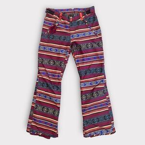 NWT Billabong Jamie Anderson Collection Tribal Pattern Tapered Snow Pants SZ M